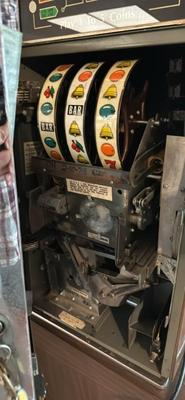 1970s BALLY's Casino slot machine with base cabinet. $325 PRESALE ITEM