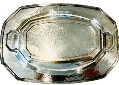 Sale Photo Thumbnail #22: Silver Plate Covered Vegetable - Hammered Finish Art Deco Period