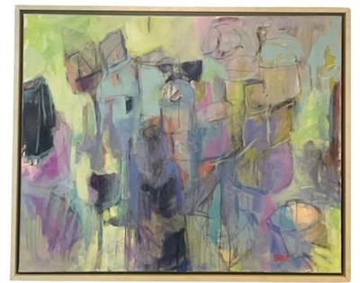 Sale Photo Thumbnail #29: Original Painting By Darien Artist Britt Baer - Framed - Entitled Birthday Dinner