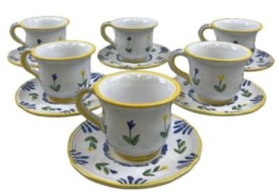 Sale Photo Thumbnail #128: Shafford Hand Painted Cups And Saucers