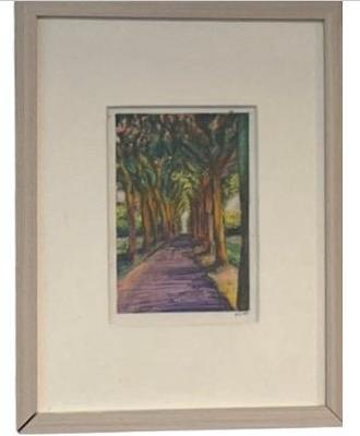 Sale Photo Thumbnail #32: Original Oil - Orange Poplar Alley By Helen Cantrell