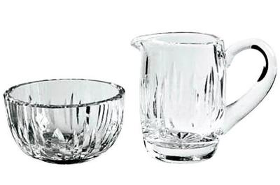 Sale Photo Thumbnail #4: Waterford Crystal Eileen Pattern Creamer & Sugar