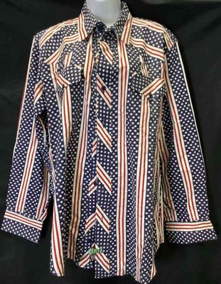 Western shirt with an american flag design
