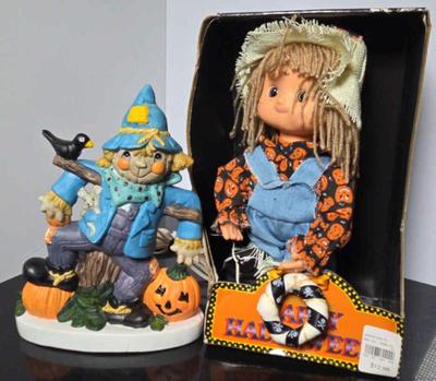 Halloween lamp and stuffed doll