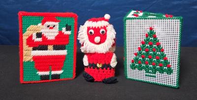 Christmas tissue box covers and santa wrap