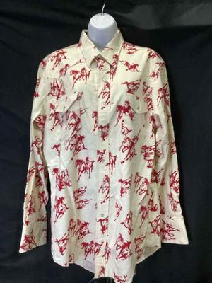 Western style shirt with horse pattern