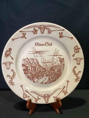 Wallace china olmos club commemorative plate