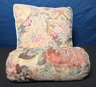 Floral print tapestry throw pillows