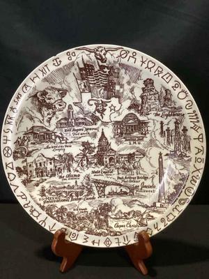 Vintage souvenir plate of texas