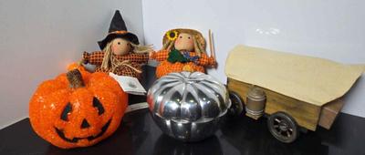 Halloween decorations and candle holder