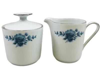 German Eschenbach Danish Blue Sigsr Bowl & Creamer