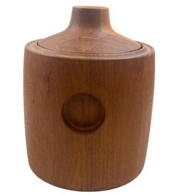 Henning Koppel For Georg Jensen Teak Ice Bucket Denmark VTG Mid Century Modern