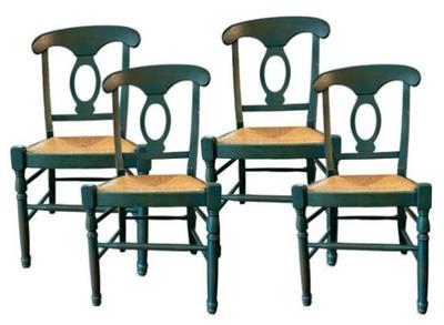 4 Pottery Barn Chairs - Aquamarine Color