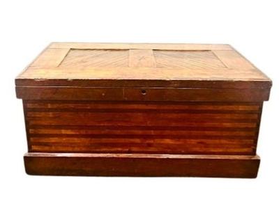 Intricately Hand Made Folk Art Chest With Outstanding Finished Interior - One Of A Kind!!