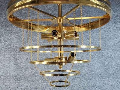 Pottery barn brass crystal clarissa chandelier