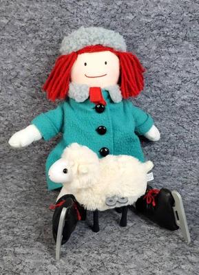Madeline doll and wind up walking lamb