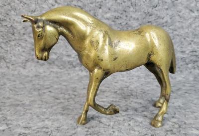 Solid brass horse figure