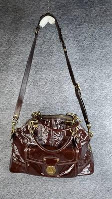 Coach francine patent leather satchel