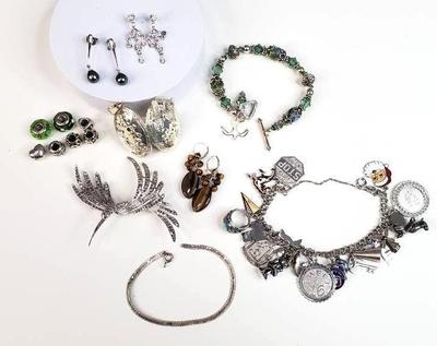 Sterling jewelry pandora beads locket, charm bracelet