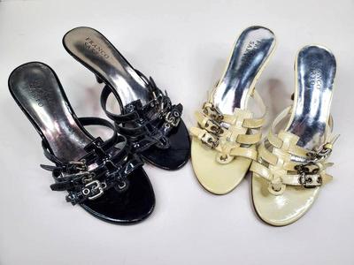 Women s italian leather franco sarto thong heels