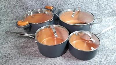 Gotham steel cookware 4 saucepans