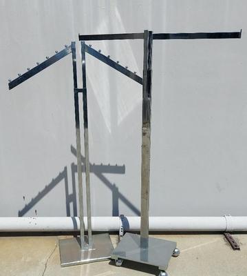 METAL CLOTHING RACKS (2)
