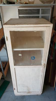 VINTAGE WOODEN KITCHEN CABINET 