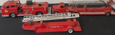 LOT OF 3 CLASSIC METAL FIRE TRUCKS