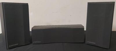 LOT OF 3 MITSUBISHI MUSIC SPEAKERS 