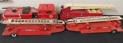 VINTAGE METAL TONKA FIRE TRUCK AND HOOK AND LADDERS #1
