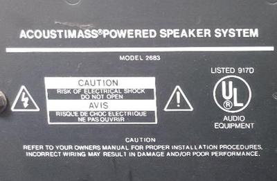 BOSE ACOUTAMASS POWER SPEAKER SYSTEM