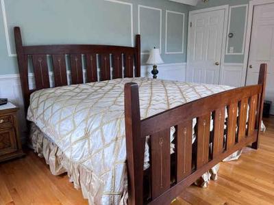 Stickley harvey ellis oak bed frame