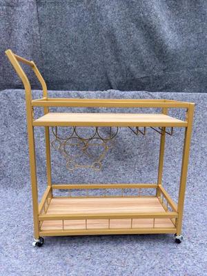 2 tier serving cart with rack