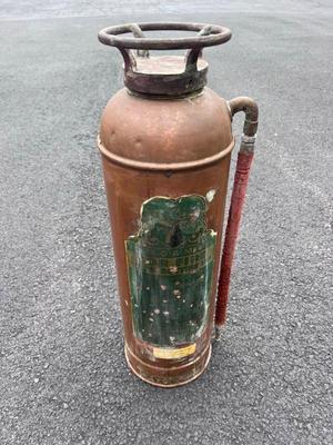 Vintage copper brass fire extinguisher #2