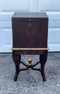 Georgian style file cabinet and stand