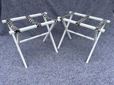 Pair of folding luggage racks