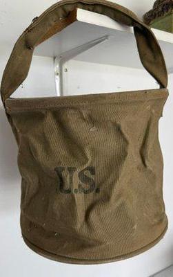 WWII Victory Canvas Company- 1943 Collapsible Canvas Water Bucket
Lot #: 18
