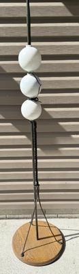 Antique Lightning Rod Attached To Wood Base W/(3) Milk Glass Shinn Systems Balls
Lot #: 123