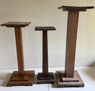 Lot (3) Oak Plant Stands
Lot #: 148