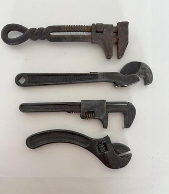 Lot (4) Vintages Adjustable Wrenches- Twisted Iron, Ford, Billings & Spencer And Heller
Lot #: 61