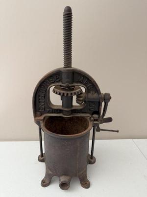 Antique Enterprise Mfg Co Cast Iron Cider Press
Lot #: 89