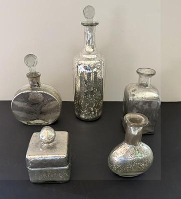 Lot (5) Modern Mercury Glass Pieces
Lot #: 402