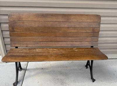 Vintage Cast Iron & Wood Fold-up Bench
Lot #: 55