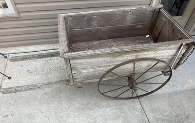Antique Wooden Cart W/ Iron Wheels & Axle
Lot #: 97