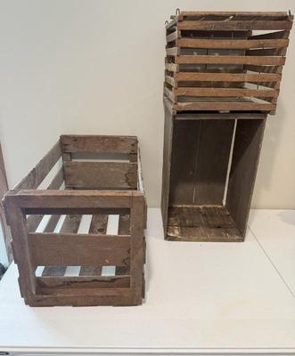 Lot (3) Vintage Crates- "Cummer Mfg Cadillac, MI" Egg Crate & (2) Unmarked Crates
Lot #: 117