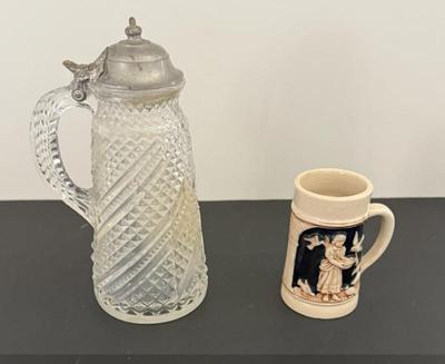 Glass Stein/Pitcher & German Stein
Lot #: 98