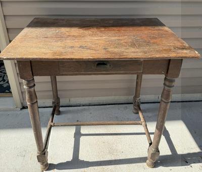 Primitive Tall Wood Table With Pipework
Lot #: 120