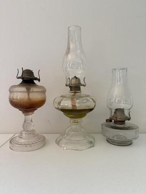 Lot (3) Vintage Glass Kero Lamps.
Lot #: 88