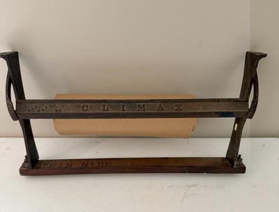 Vintage Cast Iron & Wood Climax Paper Roll Dispenser
Lot #: 295