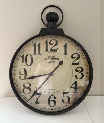 Large Decorative Pocket Watch-Style Wall Clock
Lot #: 332